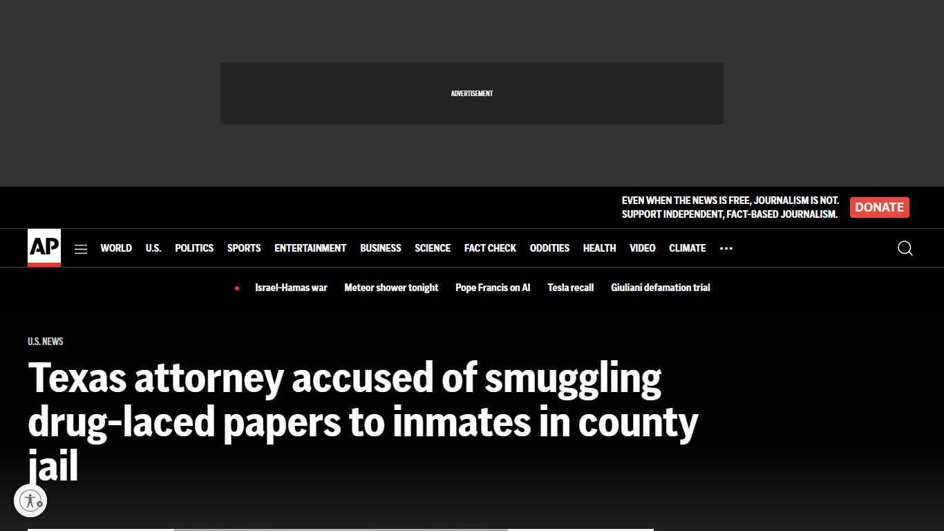 Texas attorney accused of smuggling drug-laced papers to inmates in ...